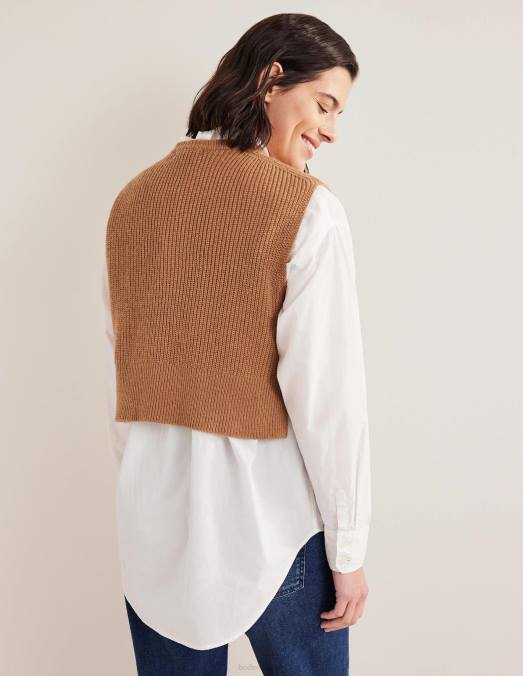 Boden vêtements ours en peluche femmes débardeur côtelé raccourci LB2X1646