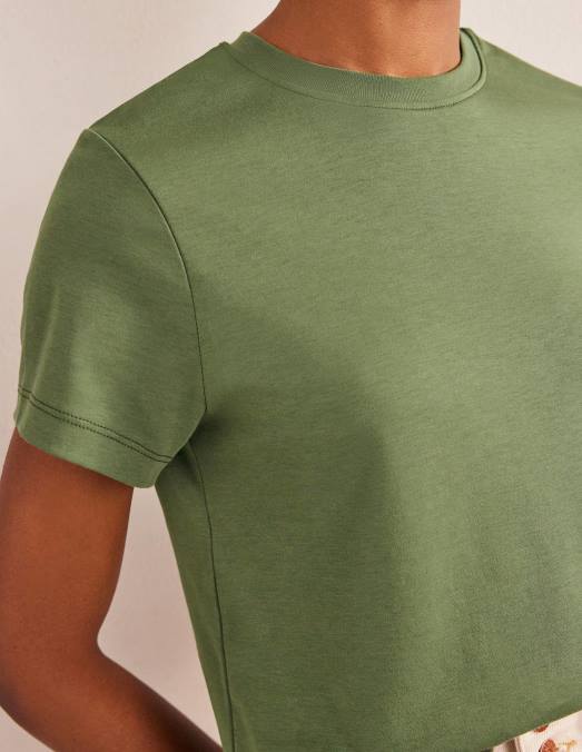 Boden vêtements épicéa femmes t-shirt court en coton parfait LB2X1973