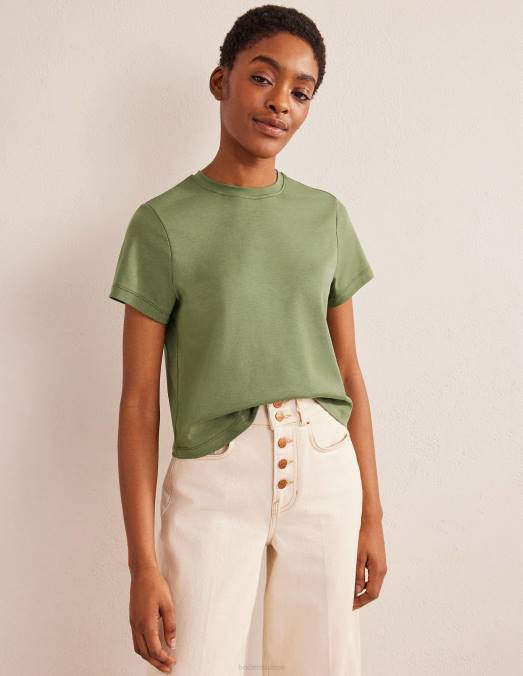 Boden vêtements épicéa femmes t-shirt court en coton parfait LB2X1973