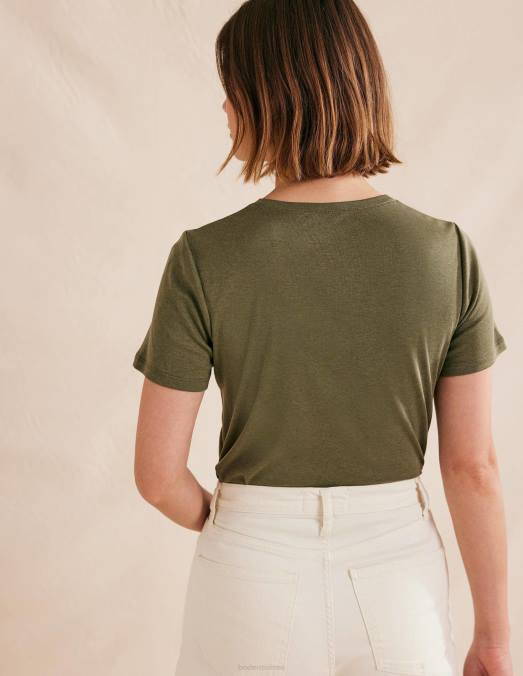Boden vêtements épicéa femmes t-shirt doux au toucher LB2X2178