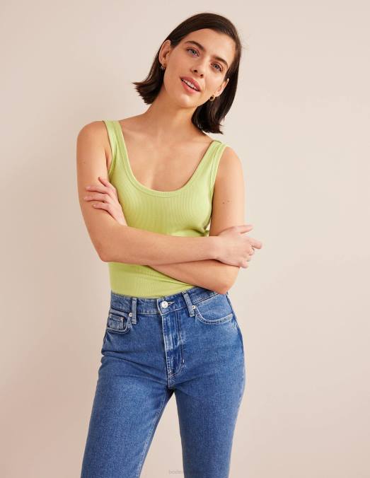 Boden vêtements pistache tendre femmes gilet en coton côtelé LB2X1848