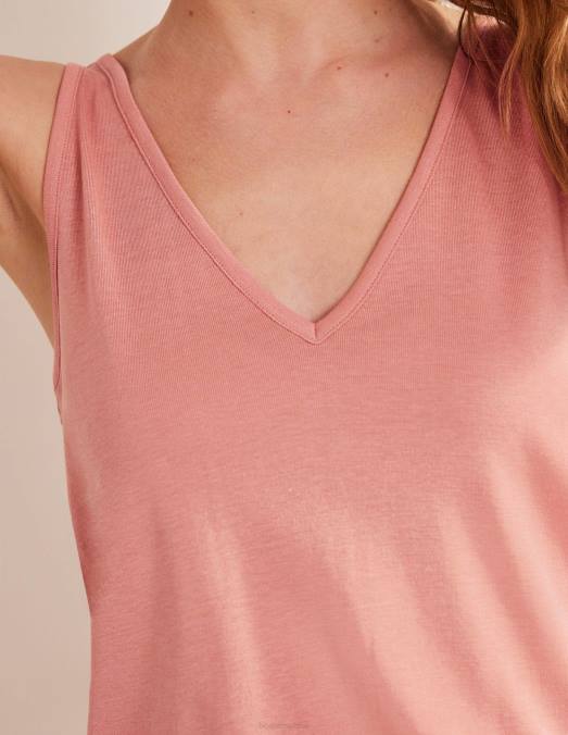 Boden vêtements rose femmes gilet doux au toucher LB2X1691