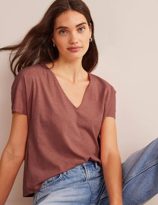 Boden vêtements rose femmes haut en jersey noué au dos LB2X1311