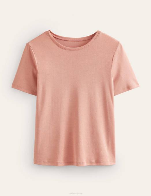 Boden vêtements rose femmes t-shirt doux au toucher LB2X1735