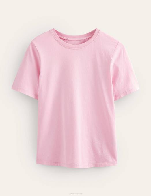 Boden vêtements rose femmes t-shirt ras du cou teint végétal LB2X1411
