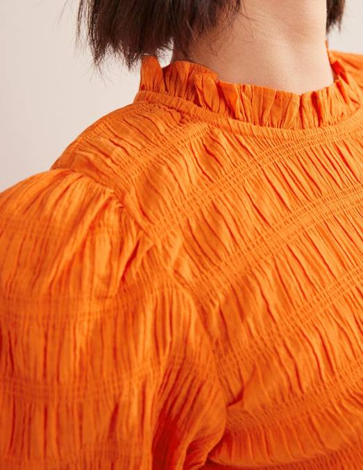 Boden vêtements rouge vermillon femmes haut texturé ajusté LB2X1836