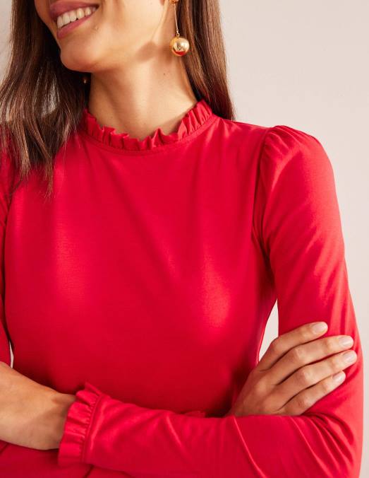 Boden vêtements salsa femmes haut ultra doux à volants LB2X125