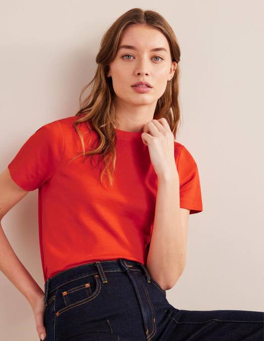 Boden vêtements tarte aux fraises femmes t-shirt en coton parfait LB2X1851