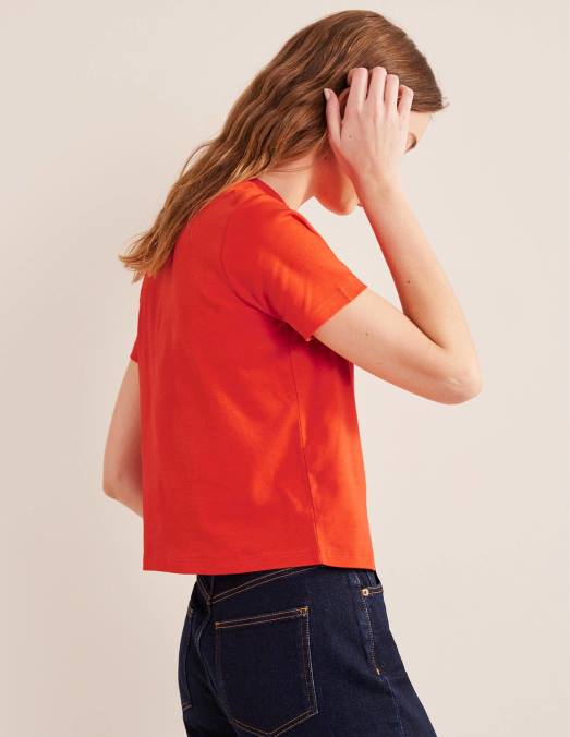 Boden vêtements tarte aux fraises femmes t-shirt en coton parfait LB2X1851