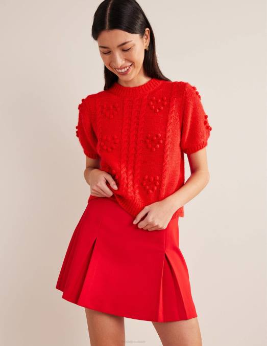 Boden vêtements tarte aux fraises rouge femmes haut moelleux pour la Saint-Valentin LB2X2057