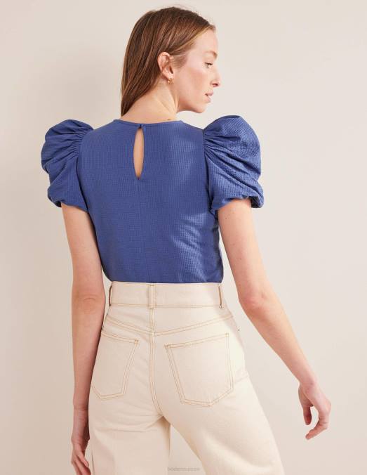 Boden vêtements vraie marine femmes haut en jersey à manches bouffantes LB2X1520