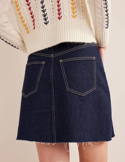 Boden vêtements indigo femmes jean mini boutonné LB2X1734