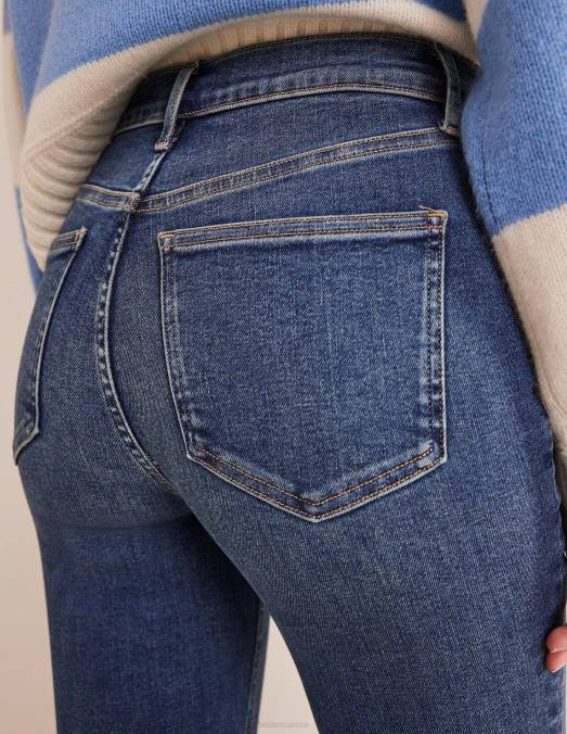 Boden vêtements indigo femmes jean évasé taille haute LB2X1769