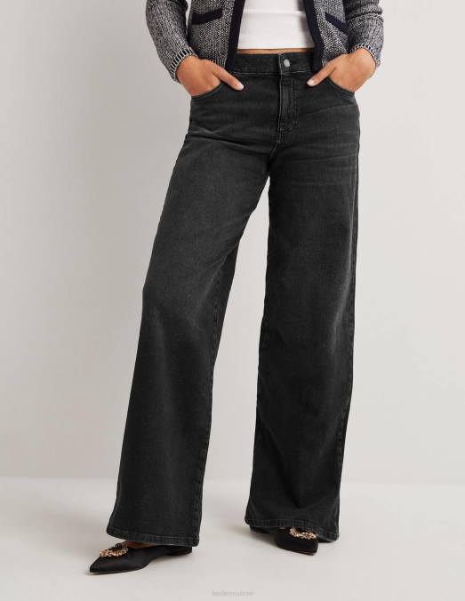 Boden vêtements noir femmes jean large taille basse LB2X1837