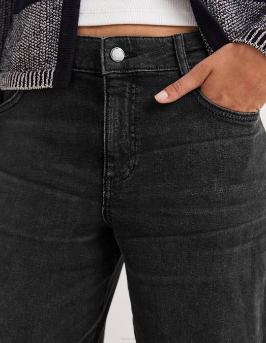 Boden vêtements noir femmes jean large taille basse LB2X1837