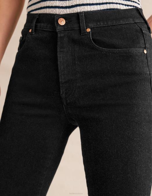 Boden vêtements noir femmes jean slim taille mi-haute LB2X656