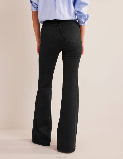 Boden vêtements noir femmes jean super évasé taille haute LB2X1419