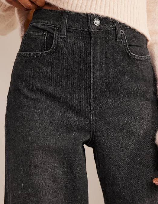 Boden vêtements noir lavé femmes jean droit pleine longueur LB2X1935