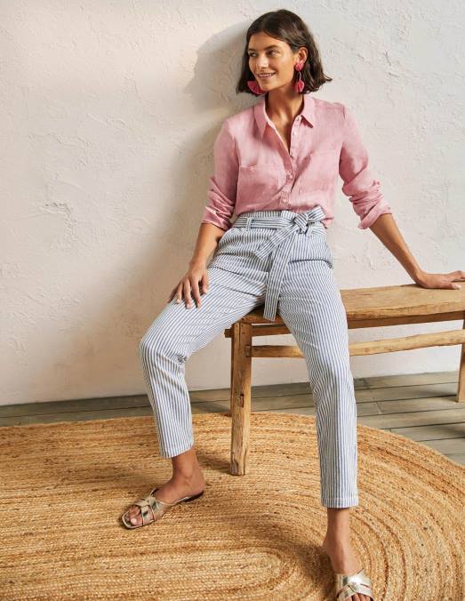 Boden vêtements tic-tac de l'océan atlantique femmes jean à nouer à la taille LB2X2470