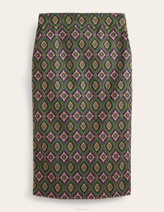 Boden vêtements Park Ranger et diamant exotique femmes jupe crayon texturée en coton LB2X2513