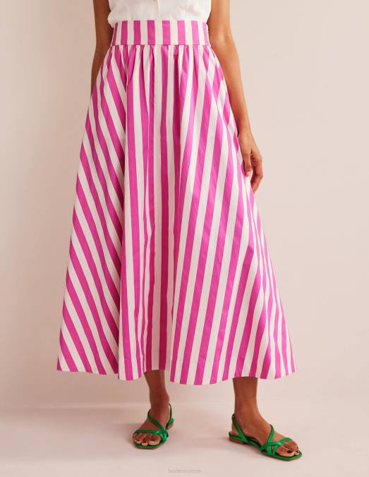 Boden vêtements bande rose femmes jupe longue imprimée LB2X2506