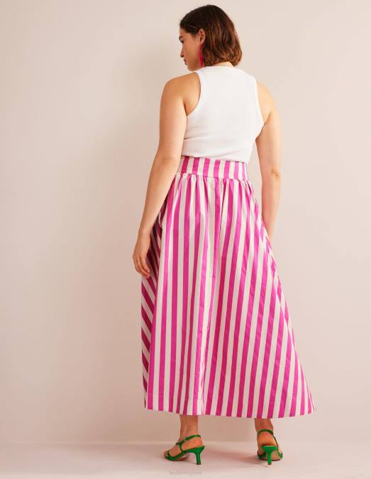 Boden vêtements bande rose femmes jupe longue imprimée LB2X2506