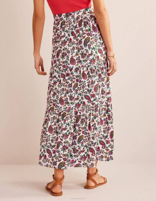 Boden vêtements cachemire multi et pissenlit femmes jupe longue en jersey LB2X1053