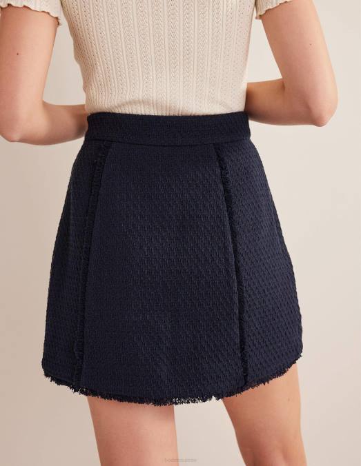 Boden vêtements marine femmes intérêt en tweed mini LB2X1985