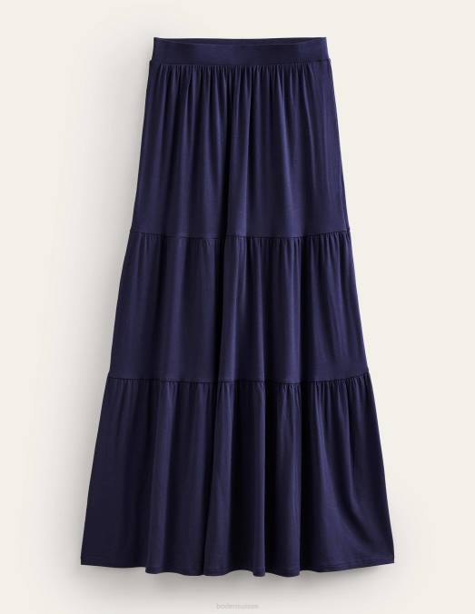 Boden vêtements marine femmes jupe longue en jersey LB2X1285