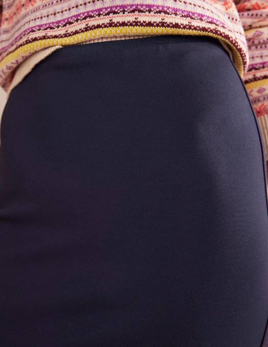 Boden vêtements marine femmes jupe midi en jersey stretch LB2X637