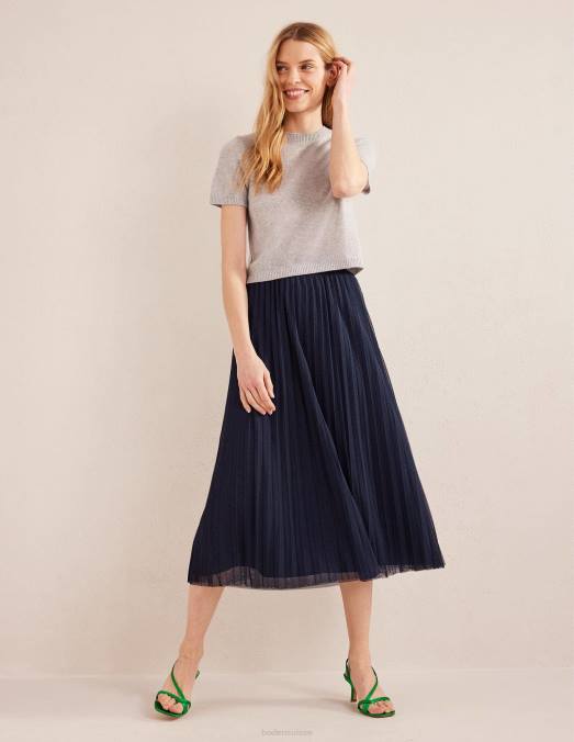 Boden vêtements marine femmes jupe plissée en tulle LB2X642
