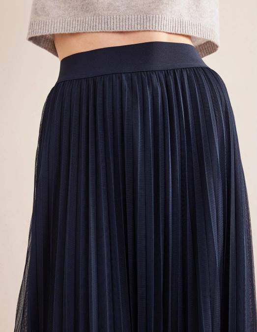 Boden vêtements marine femmes jupe plissée en tulle LB2X642