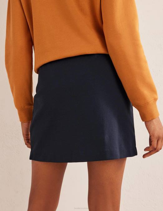 Boden vêtements marine femmes mini-jupe en jersey fendue sur le côté LB2X1862