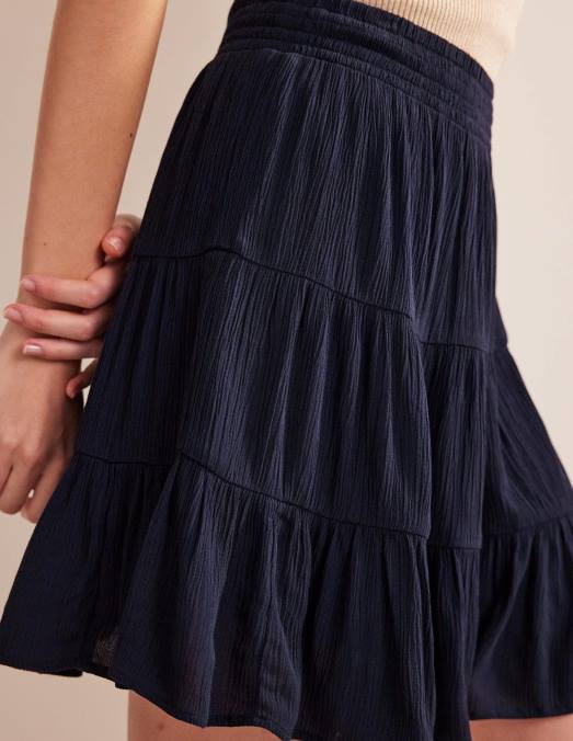 Boden vêtements marine femmes minijupe froissée LB2X1554