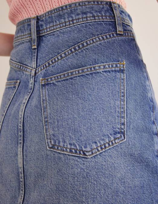 Boden vêtements mi millésime femmes mini-jupe en jean LB2X646