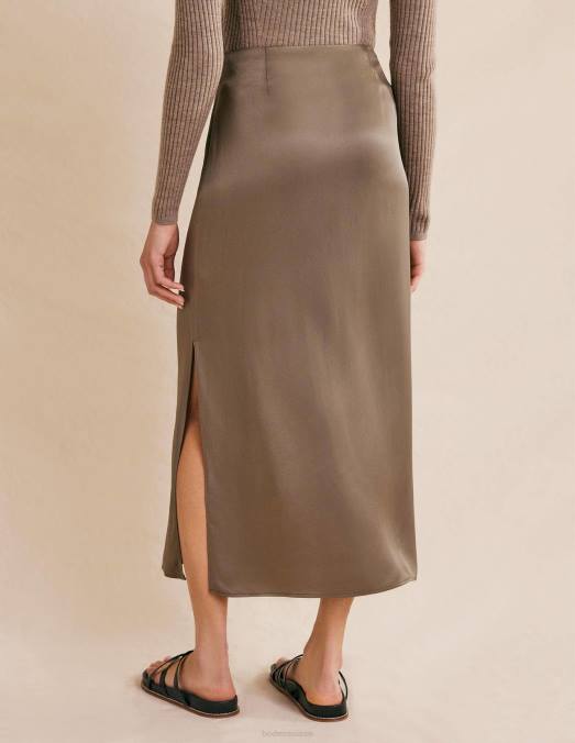Boden vêtements morille femmes jupe colonne en satin LB2X1320