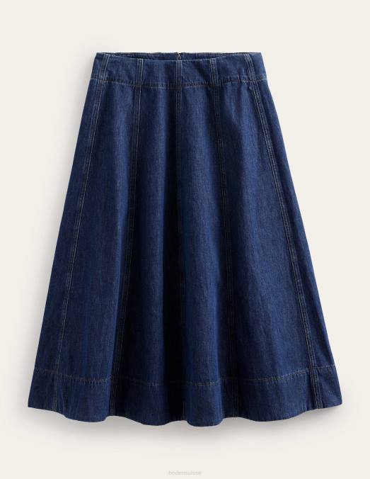 Boden vêtements rincer laver femmes jupe en jean à empiècements LB2X645