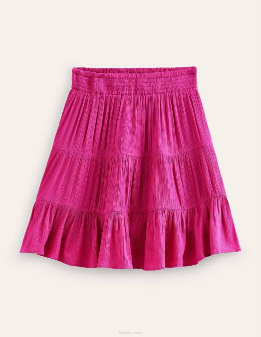Boden vêtements rose phlox femmes minijupe froissée LB2X1373