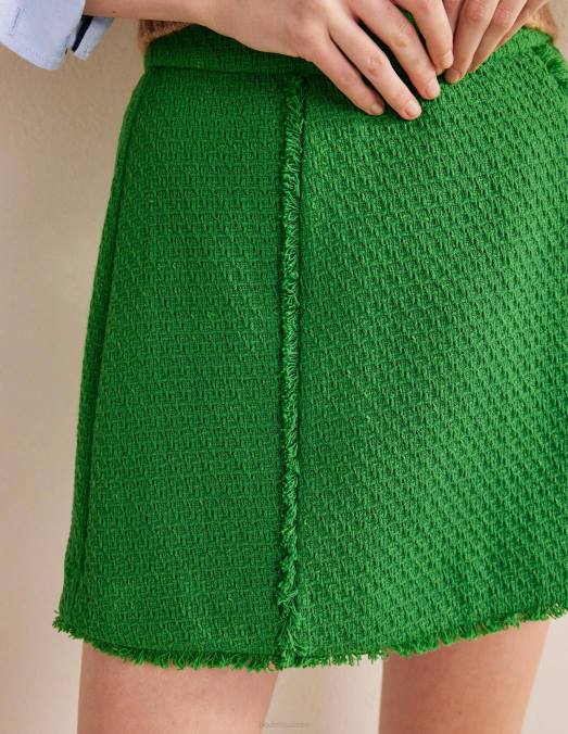 Boden vêtements vert femmes intérêt en tweed mini LB2X2008