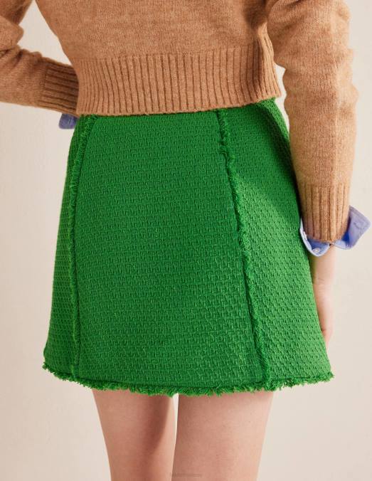 Boden vêtements vert femmes intérêt en tweed mini LB2X2008