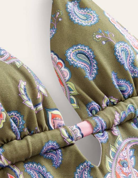 Boden vêtements basilic et pépins de cachemire femmes maillot de bain dos nu froncé à perles LB2X1651