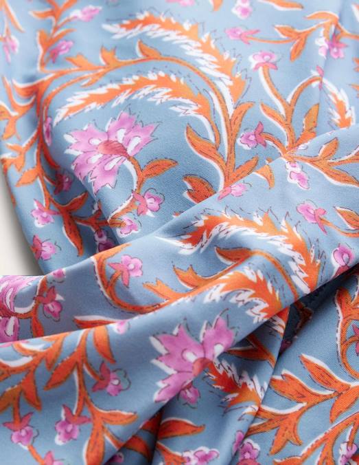 Boden vêtements bleu delph et vigne opulente femmes haut de bikini dos nu levanzo LB2X1290