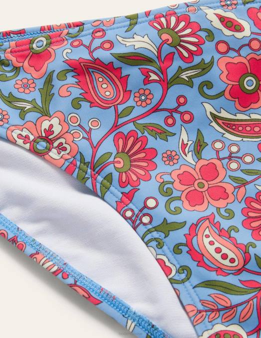 Boden vêtements bleu poussiéreux et paradis oriental femmes bas de bikini classique LB2X2058