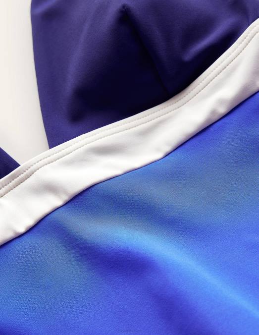 Boden vêtements bloc de couleur bleu bleuet femmes maillot de bain à empiècements et encolure en V LB2X236