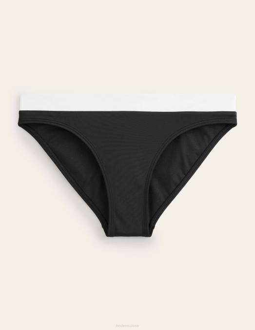 Boden vêtements bloc de couleur noir femmes bas de bikini à empiècements LB2X307