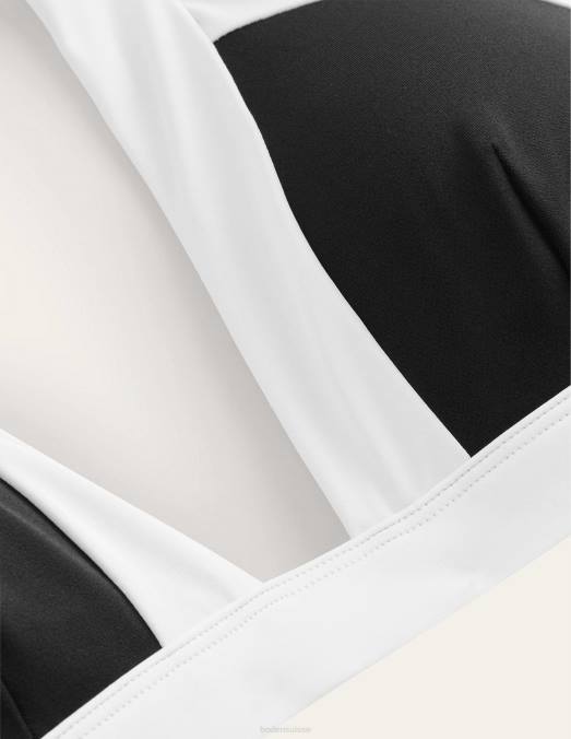 Boden vêtements bloc de couleur noir femmes haut de bikini dos nu Ithaque LB2X283