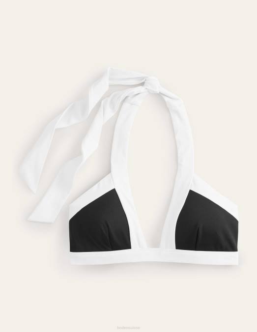 Boden vêtements bloc de couleur noir femmes haut de bikini dos nu Ithaque LB2X283