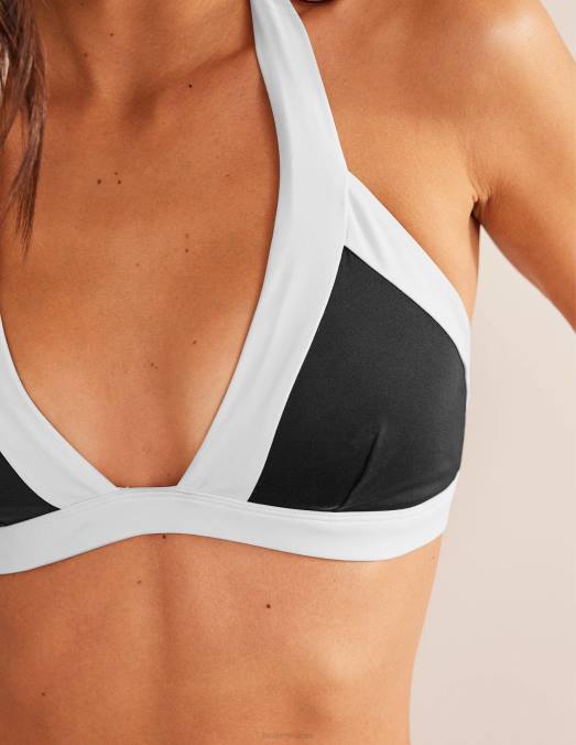 Boden vêtements bloc de couleur noir femmes haut de bikini dos nu Ithaque LB2X283