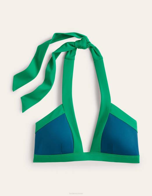 Boden vêtements bloc de couleurs au bord de l'océan femmes haut de bikini dos nu Ithaque LB2X2148