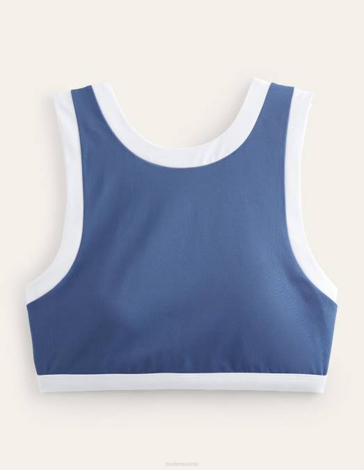 Boden vêtements bloc de couleurs du globe femmes haut de bikini à encolure ras du cou LB2X1680